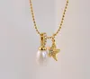 Pendant Necklaces CSxjd Luxury Fashion High Quality Natural Pearl Starfish Necklace