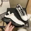 2023 New channel Sports Shoes Women's Genuine Leather Matsutake Thick Sole Dad's Shoes with Elevated Inner Height Casual Little White Shoes Women