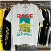 Men'S T-Shirts Rhude T Shirt Men Designer Shirts Wear Summer Round Neck Sweat Absorbing Short Sleeves Outdoor Breathable Cotton Tees U Dhmit