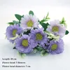 Fleurs décoratives violet automne faux thé Rose pivoine fleur de soie Gerbera marguerite artificielle en plastique mariage maison accessoires décoration