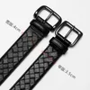 Fashion Couple SheepSkin Woven Belt Designer Largeur de courroie décontractée 4,0 cm 3,5 cm Classic Pin Boucle jeunesse Jean Jeans disponible en cadeau