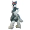Husky chien gris mascotte Costume dessin animé personnage tenue Costume Halloween fête en plein air carnaval Festival déguisement pour hommes femmes