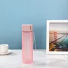 Water Bottles Fresh Wheat Fragrance Cover Male And Female Square Cup Frosted Portable Bottle With Scale Simple