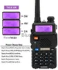 Walkie Talkie Baofeng UV5R 8W 고전력 Walkie Talkie Dualband 양방향 라디오 VHFUHF 136174MHZ 400520MHZ 휴대용 HAM 무선 트랜시버 X0802