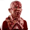 Party Masks Horror Mask Full Face With Knife Marks Halloween Bloody Party Costume Props Fancy Dress Accessories L230803
