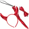 Bandanas Props Halloween Headdress Cosplay Kit Headband Horn Bowtie Hair Hoops Performance