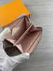 Gradient color wallet short style made of high-quality leather, with card slot zippered coin pocket and cash pocket inside