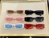 نظارة شمسية أزياء صغيرة مستطيل BB الشعار النساء الرجال 2023 تصميم العلامة التجارية سيدات نحيفة في الهواء الطلق للتسوق الظل الرجعية 8 لون