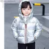 Down Coat New Children winter jacket Coat for kids girl silver gold Boys Casual Hooded Coats Baby Clothing Outwear kid pink light Parka Jack189s Z230803