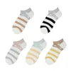 Femmes chaussettes 5 paires/ensemble printemps été coton bateau femmes couleur étoile rose blanc rayé décontracté Mori fille tendance drôle court cadeau