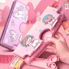 حقائب قلم الرصاص حالات متعددة الوظائف لطيفة مربع قلم رصاص للفتيات trousse kawaii يونيكورن القرطاسية الكورية الإستوشي School Supplies 230802