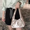 Evening Bags Korean Hobos For Women Luxury Designer Handbags And Purses 2023 In Nylon Satin Ruched Decoration Small Shoulder Cloth