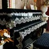 Cubierta de polvo de luz americana cubierta de piano de lujo cubierta de taburete de piano de polvo tela de piano nórdico de piano de la cubierta de encaje de encaje