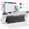 Switch OLED Case Compatible With Nintendo Switch OLED Model, Dockable TPU Protective Case For Nintendo Model 2021 With Game Card Slots And Thumb Grips