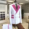 Ternos Masculinos Terno Masculino Slim Fit 2 Peças Casamento Noivo Tuexdos Formal Baile Festa Noite Conjuntos de Blazer Terno Masculino Dourado Duplo Abotoado