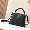 Designers väska Tote Black Women Luis Real Leather Handbag Lady Cross Body Bag Small Designer Bag Classic Tote Shoulder Crossbody Luxury Bags Purse Multi-färg