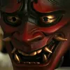 Party Masks Japanese Ghost Samurai Mask Halloween Horror Latex Masks Masquerade Hannya Cosplay Mascara Carnival Oni Masque Full Face Mask L230803