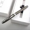 Penna roller portatile in metallo verbali di riunione Firma Metallic Grey Black Refill