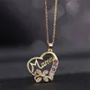 Anhänger Halsketten Mode europäische und amerikanische süße Muttertag Mutter Halskette buntes Herz Schmetterling exquisite Schlüsselbein Kette Charme Geschenk 230802