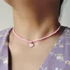 Подвесные ожерелья ZX Bohemian Beadmade Beadered Chain Chokers for Girls Cute Love Heart Collece Оптовая женская ювелирные аксессуары подарки 230802