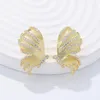 Stud Earrings VIANRLA Sterling Silver Butterfly Charms Earring 18k Gold Plated White Zirconia Fashion Jewelry Women Drop