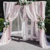 Curtain White Tulle Backdrop Curtains For Wedding Party Baby Shower Sheer Drape Background DIY Decor Textiles Cloth