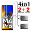 واقيات شاشة الهاتف الخليوي 4in1 فيلم هيدروجيل لـ Xiaomi Poco M4 Pro 4G واقي شاشة Poco X3 X4 M3 M4 Pro 5G F3 X3 NFC Camera Lens Film X0803