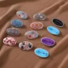 Broches 3 pièces/ensemble imprimé ovale épingles de sûreté Hijab Clips foulard châle écharpe dame musulman fixe soie boucle couleur aléatoire