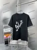 Xinxinbuy Men Designer Tee Tシャツ23SSパリグラフィティバードプリンティング半袖コットン女性ホワイトブルーグリーンS-XL