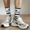 Herrstrumpor rolig lycklig kompression missnöjd ansikte vintage harajuku pixel street stil nyhet mönster crew crazy sock