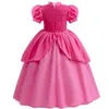 Girl's Dresses Peach Princess Cosplay Dress Girl Game Role Playing Costume Birthday Party Stage Performace Outfits Kids Carnival Fancy Clothes 230803