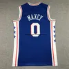 James Harden Tyrese Maxey Joel Embiid Basketball Jersey Allen Iverson Julius Erving Sixer Matisse Thybulle 2022 23 City White Edition Retro Shirt Blu