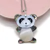 Chains Natural Mother-of-pearl Shell Pendant Necklace Cute Panda Shape For Trendy Women Party Jewelry Gifts