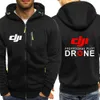 Moletons com capuz masculino Dji Professional Pilot Drone Print Hoodies Masculino Hip Hop Harajuku Moletom com capuz de manga comprida Jaqueta com zíper Jaqueta com capuz Roupas com capuz J230803