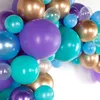 Andere Evenement Feestartikelen 98Pcs Paars Blauw Latex Ballonnen Garland Set Zeemeermin Thema Voor Baby Shower Kinderen Meisjes Verjaardag Decor 230802