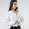 Lu femmes pull à capuche automne et hiver nouveau haut pour femme veste sport course Fitness manteau ample coton vestes à glissière