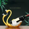 Decorative Objects Figurines Swan Wine Rack Oblique Ornaments Europeanstyle Modern Minimalist Cup Gift Living Room Cabinet Decorations Home Decor 230802