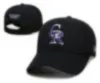 Atacado HipHop Rockies CR letter Bone Aba Reta New Fashion Snapback Hats Sport Baseball Bonés Homens Mulheres H19-8.3