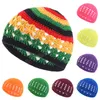 Donne colorate Unsiex Cappelli da maglia Cappelli da preghiera musulmani Berretto Berretto islamico Pullover uomo lavorato a mano all'uncinetto