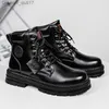 Boots Men's Black Ankle Boots Autumn and Winter Martin Boots Comfortable Outdoor High Top Men's Casual Shoes Classic Design 2023 Z230803