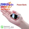 Draadloze opladers Mini PowerBank 29800mAh Draagbare smartphone-oplader Externe batterij voor Samsung Xiaomi Iphone Outdoor Travel Snel opladen x0803