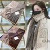 Scarves Classic Designer Cashmere Warm Scarf Milk Tea Chess Card Checker Letter Double Sided Cashmere Scarf for Women Autumn and Winter Rowe Jacquard Wool Coup I089