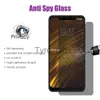 Mobiltelefonskärmsskydd Privat tempererat glas för Xiaomi Poco C3 F2 M2 M3 Pro F1 -skärmskydd Anti -spion för POCO X2 X3 Anti Glare Protective Film X0803