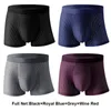 Underpants Plus Size Men Boxers Underwear 4Pcs/Pack Seamless Ice Silk Mesh Breathable Male Mid Waist Sexy BoxerShorts 5XL