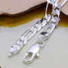 Link Bracelets 925 Wedding Nice Gift Silver Plated 6MM Chain Men Women Jewelry Fashion Beautiful Bracelet