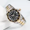 men luxury Coke rings watch automatic mechanical ceramic watch all stainless steel swimming watch sapphire luminous watch business casual montre de luxe watch