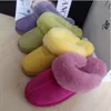 2024 Classic slides designer u Warm slippers winter goat skin sheepskin snow slippers Man women slippers