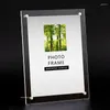 Frames 5/6/8/12inch Acrylic Po Certificate Camp Poster Display Stand Frame Rectangle Picture Paper Holder Tabletop Decoration