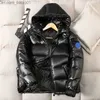 Erkekler Down Parkas 2023 Kış Yeni Erkekler Puffer Ceket Moda Kalın Erkek Kadınlar Duck Down Down Ceket Açık Sıcak Ceketler Katı Kapşonlu Paltolar T240108