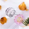 Articles de nouveauté H D Cristal Fleur Rêves Tournesol Figurine Fenêtre Sun Catcher Verre Ornement Presse-papiers Maison De Mariage Décor Collecti Dhrgk